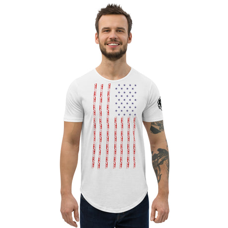 USA MADE ME Men's Curved Hem T-Shirt