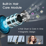 Hair Blow Dryer, Ionic Hair Dryer with Hair Care Module, Professional Hairdryer High-Speed 110, 000 RPM Fast Drying, Low Noise Salon Blow Dryer with LED Temp Display, Negative Ionic for Home Travel