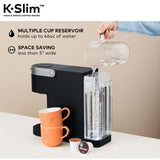 K-Slim Single-Serve K-Cup Pod Coffee Maker, Black
